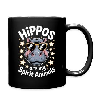 Expressions d’hippopotames Blague hippopotame Cadeau d’hippopotame - Mug uni - noir - Droite
