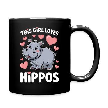 Expressions d’hippopotames Blague hippopotame Cadeau d’hippopotame - Mug uni - noir - Droite