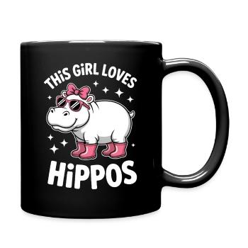 Nilpferd Sprüche Flusspferd Witz Nilpferd Geschenk - Tasse einfarbig - Schwarz - Rechts