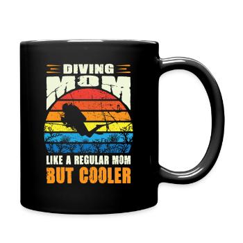 Diving Mom Outfit Funny Diver Gift - Full Colour Mug - black - Right