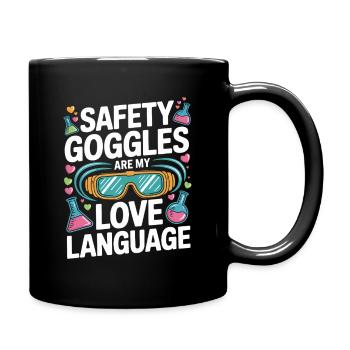 Love Language Safety Goggles - Tasse einfarbig - Schwarz - Rechts