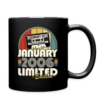 Retro-Geburtstagsgeschenk im Januar 2006 - Tasse einfarbig - Schwarz - Rechts