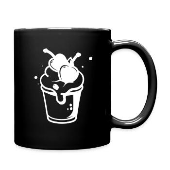 Eisbecher Zeichnung - Full Colour Mug - black - Right
