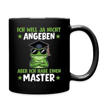 Master's exam passed, frog graduation completed - Full Colour Mug - black - Right