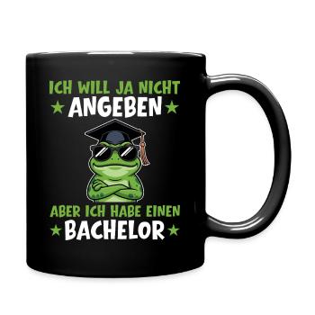 Bachelor's exam passed frog degree - Full Colour Mug - black - Right