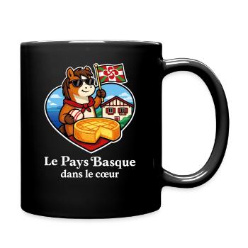 Basque Country in the Heart Pottok Basque Cake - Full Colour Mug - black - Right
