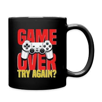 Spielende Controller Motiv - Tasse einfarbig - Schwarz - Rechts
