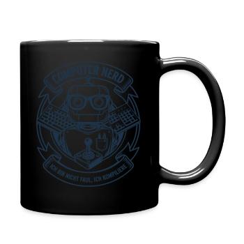 Computer Nerd Robot Logo - Full Colour Mug - black - Right