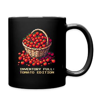 Inventory Full of Tomatoes | Tomato harvest & stock - Full Colour Mug - black - Right