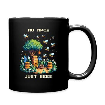 No NPCs, only bees | Beekeeping & Honey - Full Colour Mug - black - Right