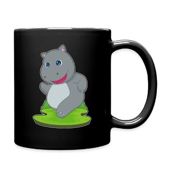 Hippopotamus Jogger Jogging Sports - Full Colour Mug - black - Right