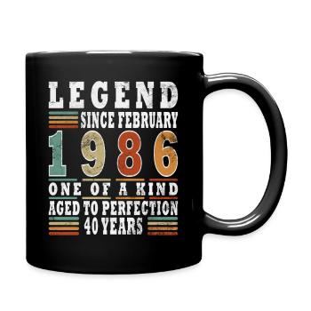 Février 1986 Jubilé 1986 Légendes février - Mug uni - noir - Droite