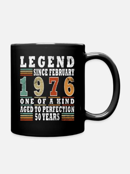Février 1976 Jubilé 1976 Légendes Février - Mug uni - noir