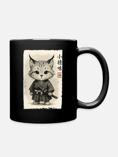 Cats Samurai - Mug uni - noir