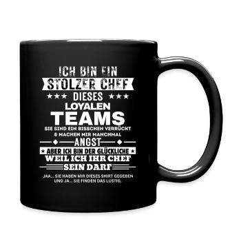 Fier patron d’une équipe loyale - Mug uni - noir - Droite
