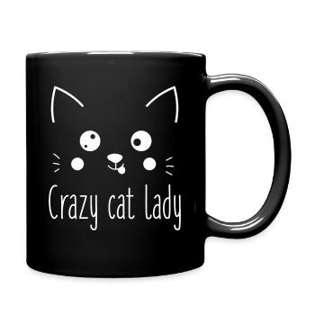 Folle Chat, Amante Drôle de Chats - Mug uni - noir - Droite