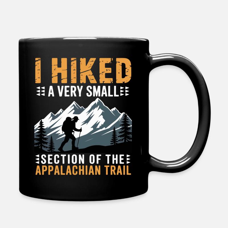 I Hiked A Very Small Section The Appalachian Trail - Full Colour Mug - black