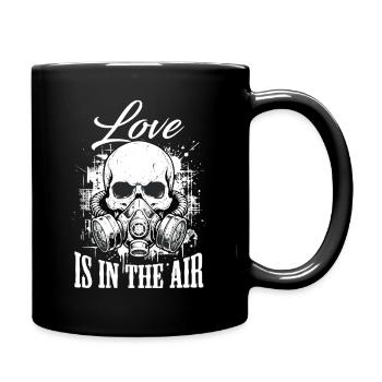 L’amour est dans l’air – Grunge Gas Mask Design - Mug uni - noir - Droite