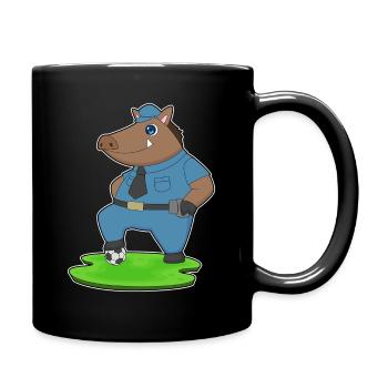 Police du Football des Sangliers - Mug uni - noir - Droite