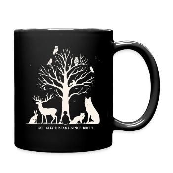 Socially Distant Since Birth Introvertiert Natur - Tasse einfarbig - Schwarz - Rechts
