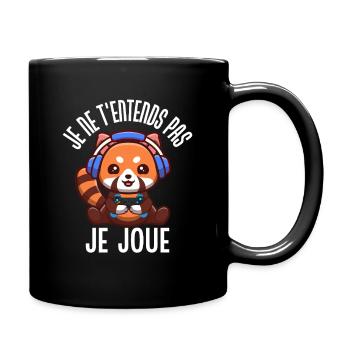 Ich kann dich nicht hören, ich spiele Humor-Videospiele - Tasse einfarbig - Schwarz - Rechts