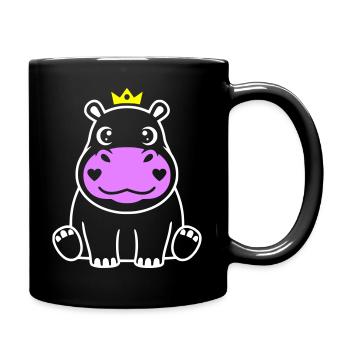 Hippopotame avec le prince héritier Princesse - Mug uni - noir - Droite