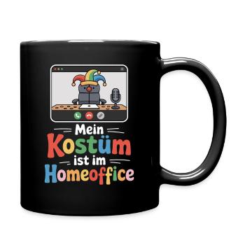 Costume is in the home office carnival carnival office - Full Colour Mug - black - Right