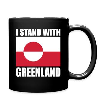 I Stand With Greenland - Tasse einfarbig - Schwarz - Rechts