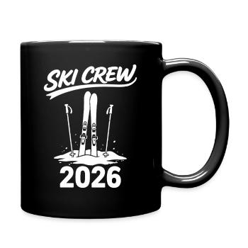 SKI CREW Winter holiday and après-ski outfit - Full Colour Mug - black - Right
