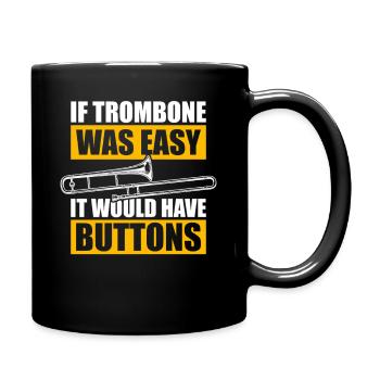 Si le trombone était facile, tromboniste - Mug uni - noir - Droite