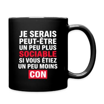 I might be a little more sociable - Full Colour Mug - black - Right