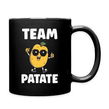 Team Potato Smiling Maskottchen - Tasse einfarbig - Schwarz - Rechts
