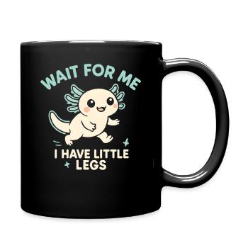 Axolotl disant un mème Humour Petites jambes drôles - Mug uni - noir - Droite