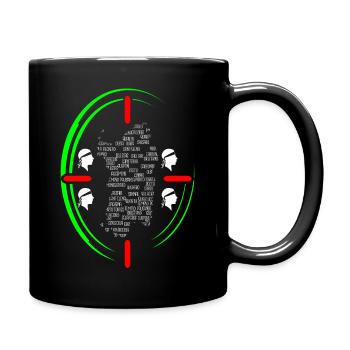 T-shirt souvenir Quattro mori Sardaigne avec carte - Mug uni - noir - Droite