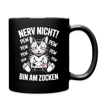 Nerve Not I'm Gambling Gamer Cat Design - Full Colour Mug - black - Right