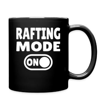 Rafting Mode ON – Wildwasser im Schlauchboot - Tasse einfarbig - Schwarz - Rechts
