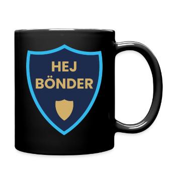 Hallo Bauernschildwappen - Tasse einfarbig - Schwarz - Rechts