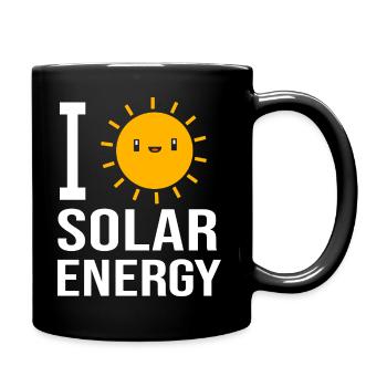 Solar Nachhaltigkeit Erneuerbare Energien - Tasse einfarbig - Schwarz - Rechts