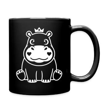 Roi Hippopotame Prince Héritier Vector - Mug uni - noir - Droite