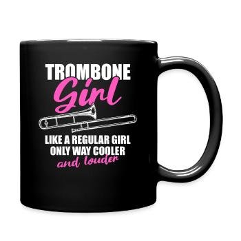 Fille tromboniste Tromboniste - Mug uni - noir - Droite