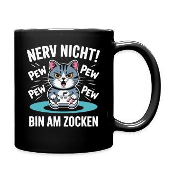 Nerve Not I'm Gambling Gamer Cat Design - Full Colour Mug - black - Right