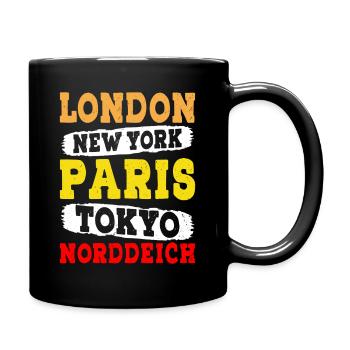 Vacances à la mer du Nord LONDRES NEW YORK PARIS TOKYO - Mug uni - noir - Droite