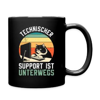 Computer TECHNISCHER SUPPORT IST UNTERWEGS LUSTIG - Tasse einfarbig - Schwarz - Rechts