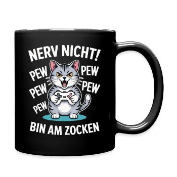 Nerve Not I'm Gambling Gamer Cat Design - Full Colour Mug - black - Right