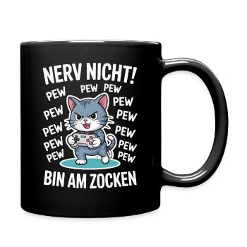 Nerve Not I'm Gambling Gamer Cat Design - Full Colour Mug - black - Right
