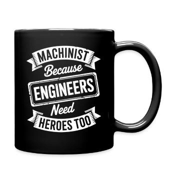 Machinist Sayings Profession Funny Machinist Gift - Full Colour Mug - black - Right