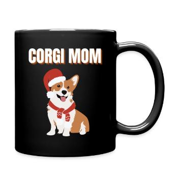 Maman Corgi Toutou de Noël - Mug uni - noir - Droite