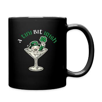 Ein Tini-bisschen irischer St. Patrick's Day - Tasse einfarbig - Schwarz - Rechts
