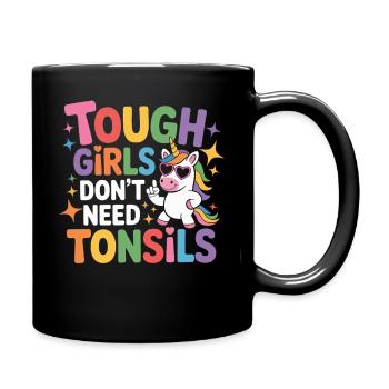 Les filles dures n’ont pas besoin d’amygdales - Mug uni - noir - Droite