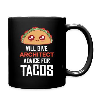 Conseils pour un architecte taco : dire - Mug uni - noir - Droite